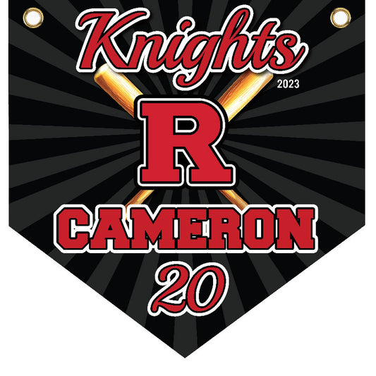 16" x 16" Home Plate Pennant - Rutgers Knights (Bats)