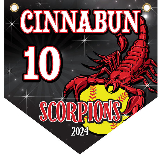 16" x 16" Home Plate Pennant - Scorpions