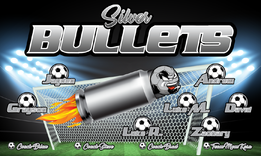 3'x5' Vinyl Banner - Silver Bullets