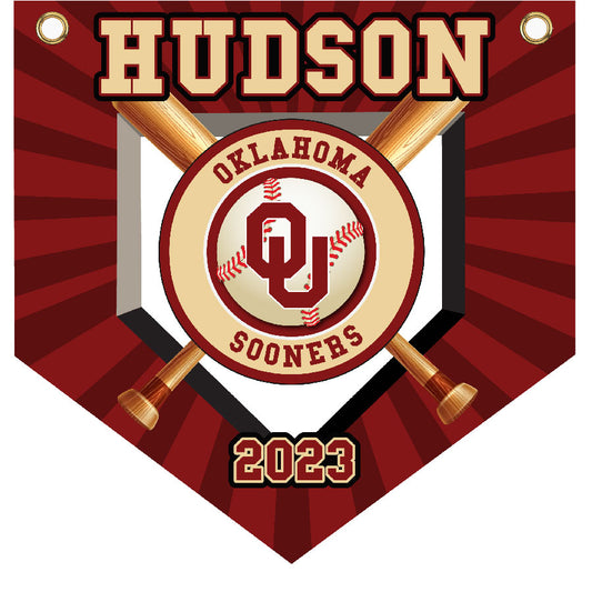 16" x 16" Home Plate Pennant - Sooners