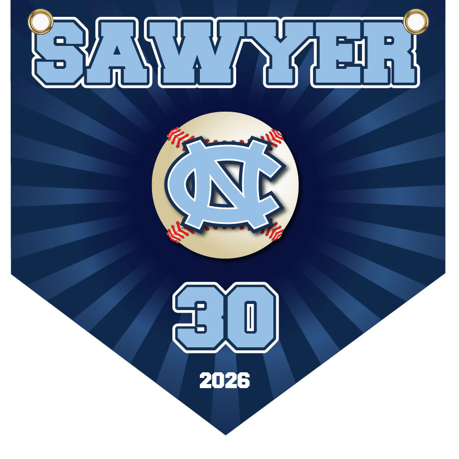 16" x 16" Home Plate Pennant - Tar Heels