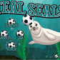 3'x5' Vinyl Banner - Teal Seals