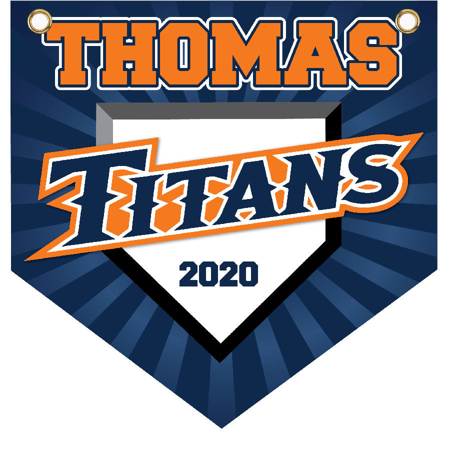 16" x 16" Home Plate Pennant - Titans