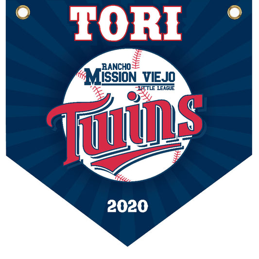 16" x 16" Home Plate Pennant - Twins