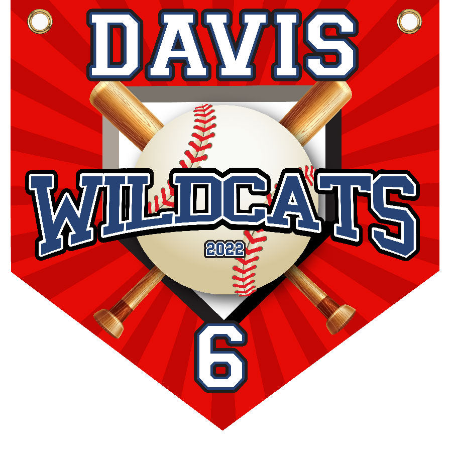 16" x 16" Home Plate Pennant - Wildcats