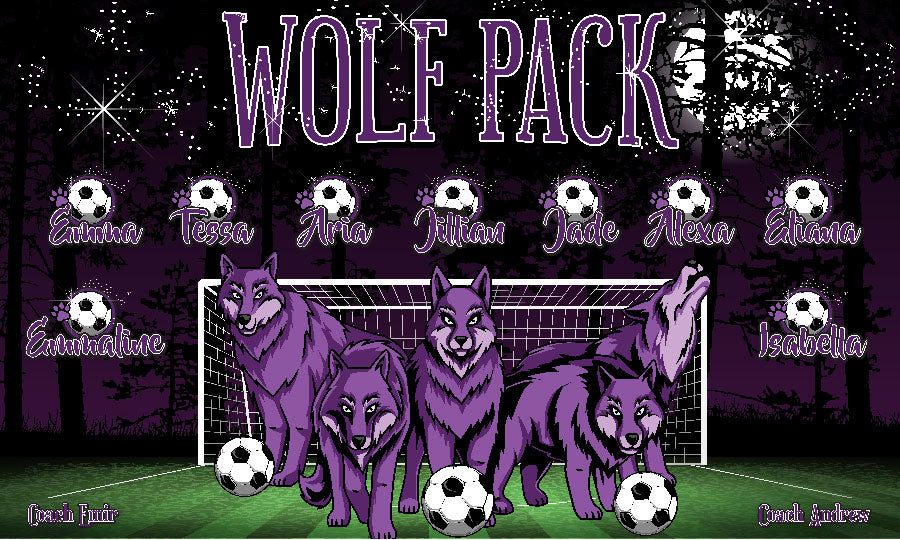 3'x5' Vinyl Banner - Wolf Pack