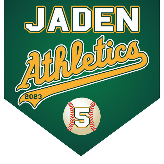 16" x 16" Home Plate Pennant - A's (Alternate)