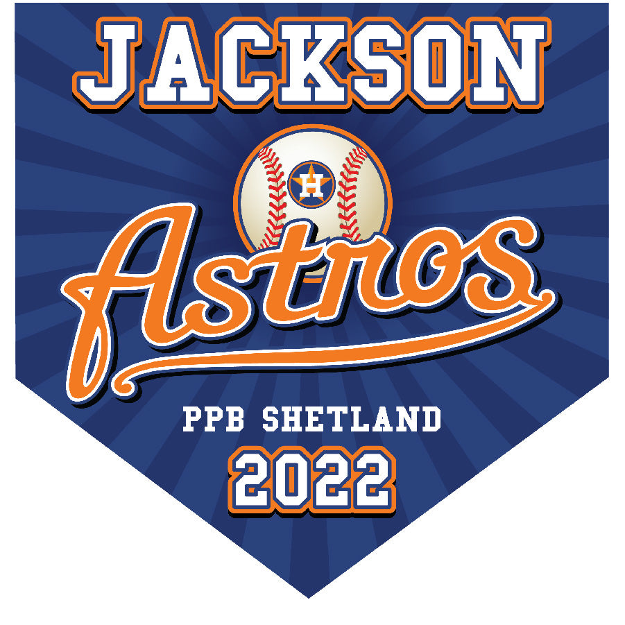 16" x 16" Home Plate Pennant - Astros