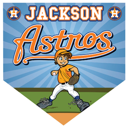 16" x 16" Home Plate Pennant - Astros (Field)