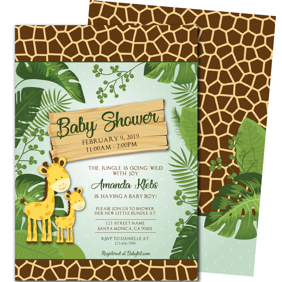 Baby Safari Baby Shower Invitations