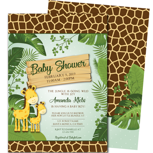 Baby Safari Baby Shower Invitations