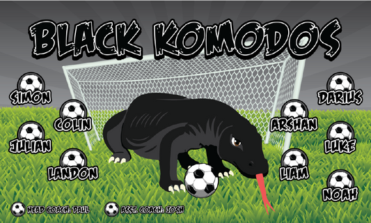 3'x5' Vinyl Banner - Black Komodo's