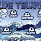 3'x5' Vinyl Banner - Blue Tsunami