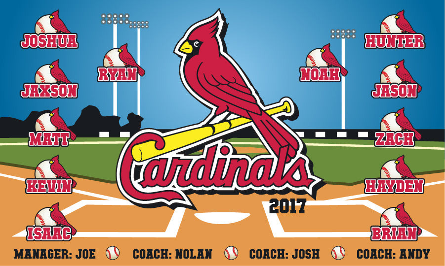 3'x5' Vinyl Banner - Cardinals – Blackline