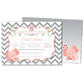 Chevron Elephant (Pink) Baby Shower Invitations