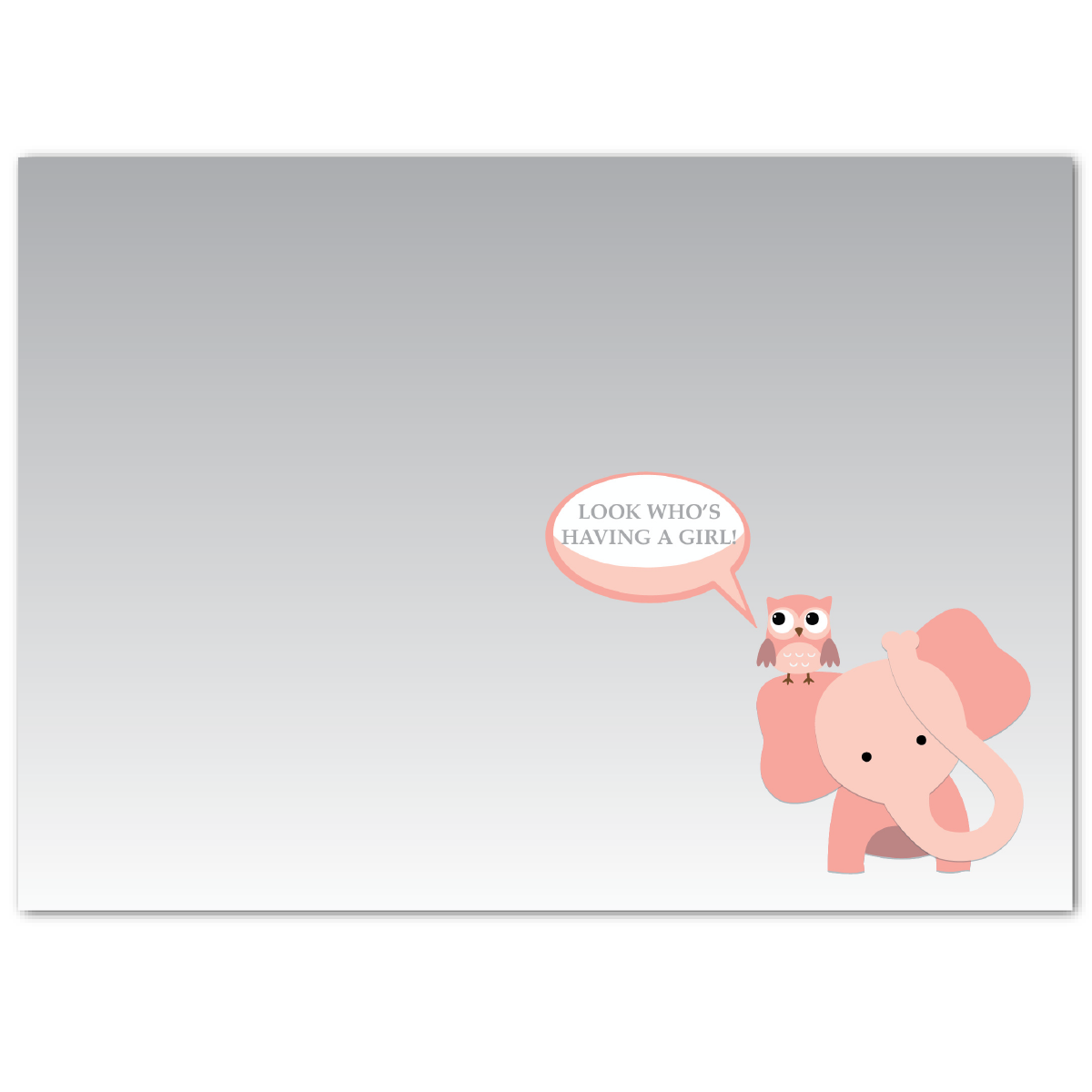 Chevron Elephant (Pink) Baby Shower Invitations