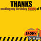 Construction Birthday Thank You Cards