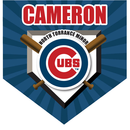 16" x 16" Home Plate Pennant - Cubs