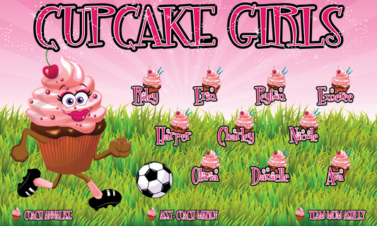 3'x5' Vinyl Banner - Cupcake Girls