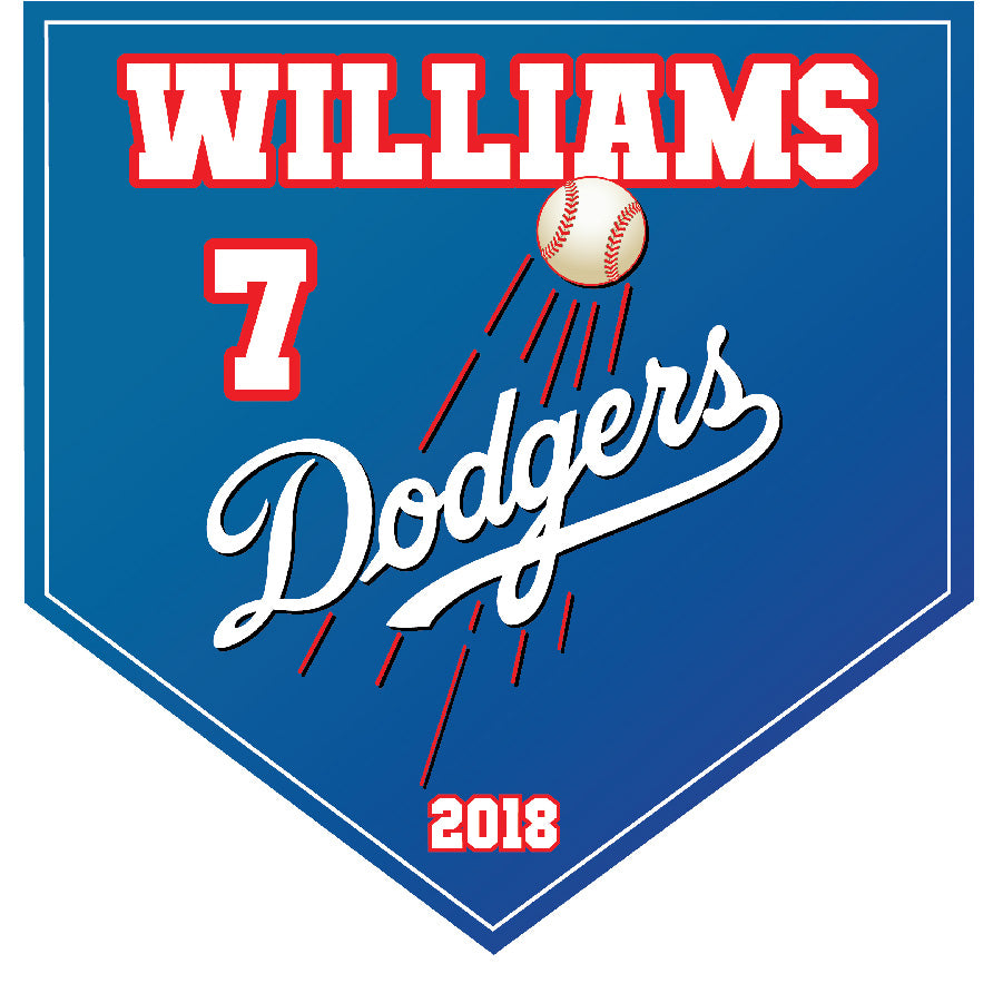 16" x 16" Home Plate Pennant - Dodgers (Alternate)