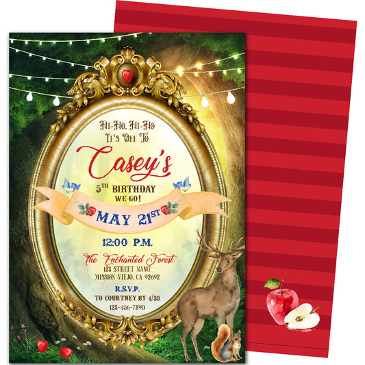 Enchanted Forest Birthday Invitations
