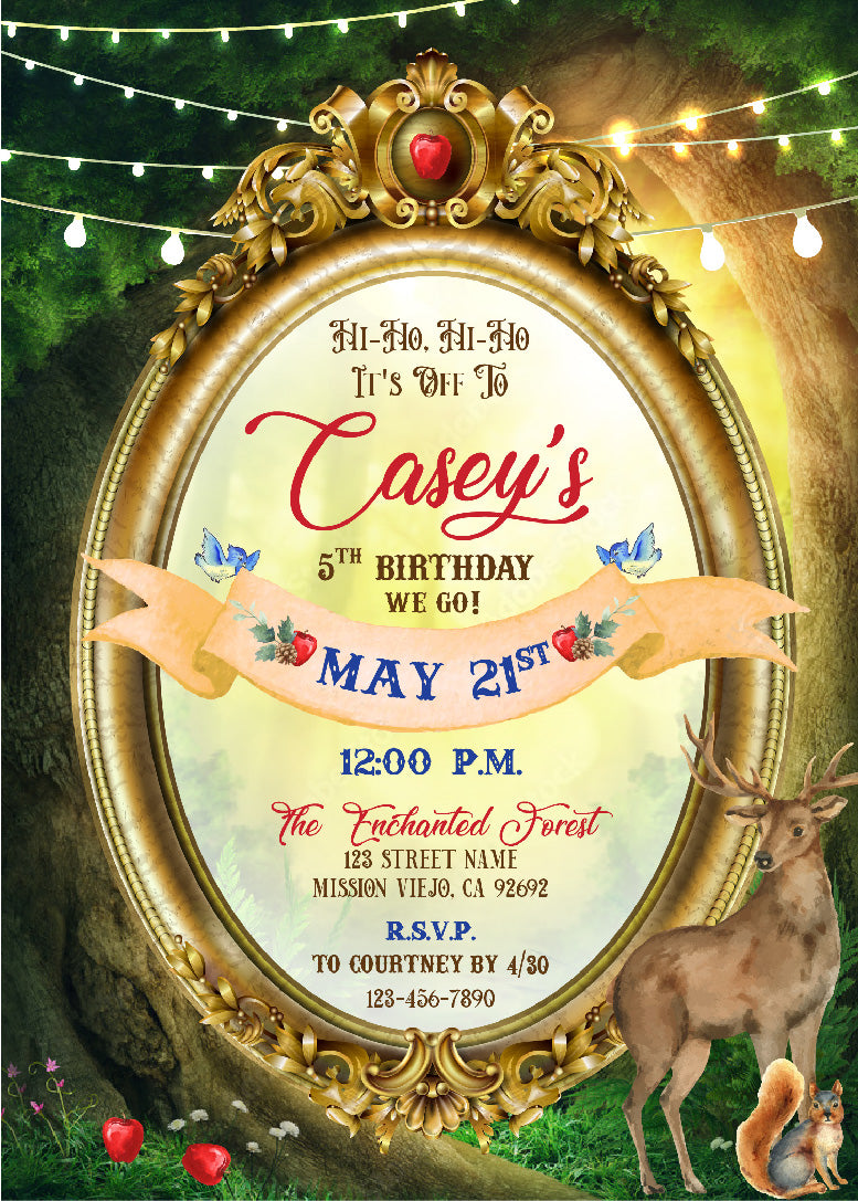 Enchanted Forest Birthday Invitations