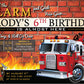 Fire Truck Birthday Invitations