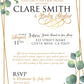 Golden Eucalyptus Baby Shower Invitation