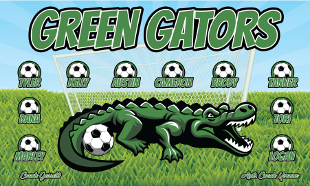 3'x5' Vinyl Banner - Green Gators