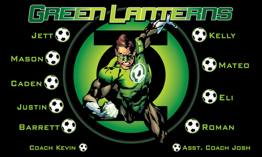3'x5' Vinyl Banner - Green Lanterns