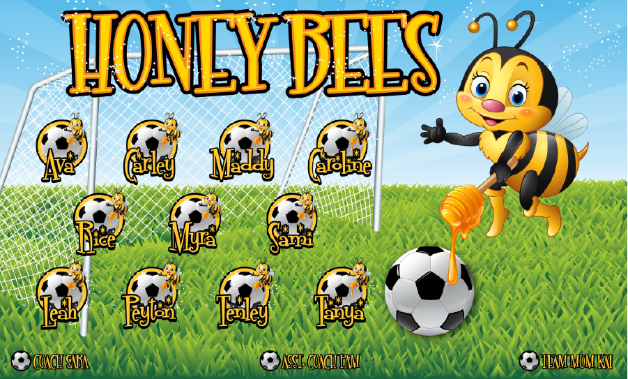 3'x5' Vinyl Banner - Honey Bees