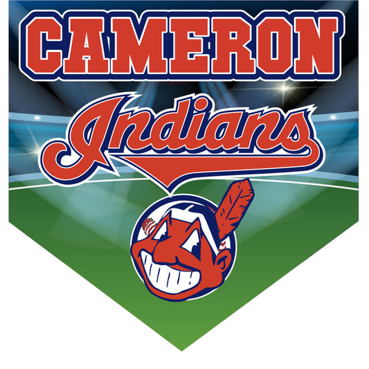 16" x 16" Home Plate Pennant - Indians
