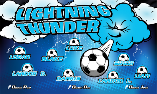 3'x5' Vinyl Banner - Lightning Thunder
