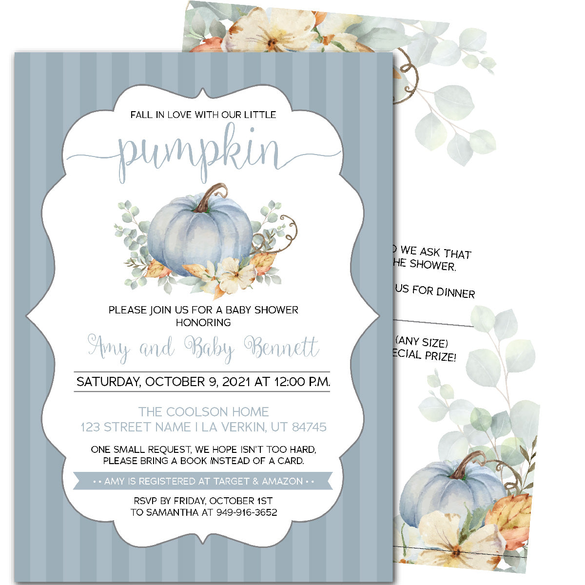 Little Pumpkin Baby Shower Invitation