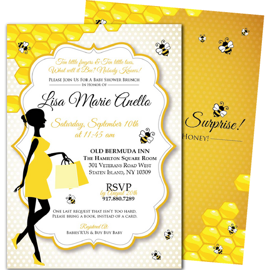 Mommy-To-Bee Baby Shower Invitations