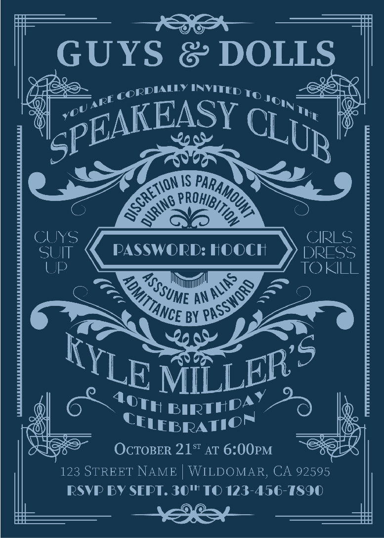 Moonshine Birthday Invitations