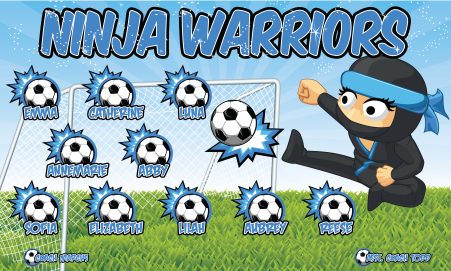 3'x5' Vinyl Banner - Ninja Warriors