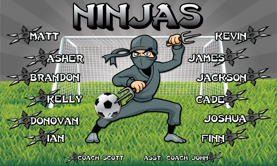 3'x5' Vinyl Banner - Ninjas