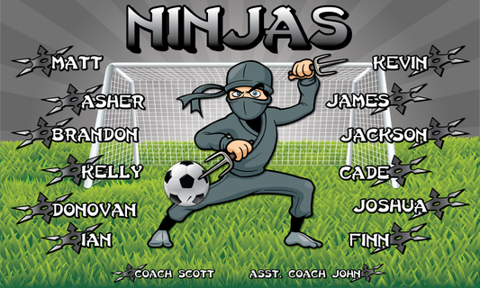 3'x5' Vinyl Banner - Ninjas