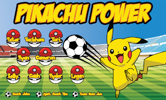 3'x5' Vinyl Banner - Pikachu Power