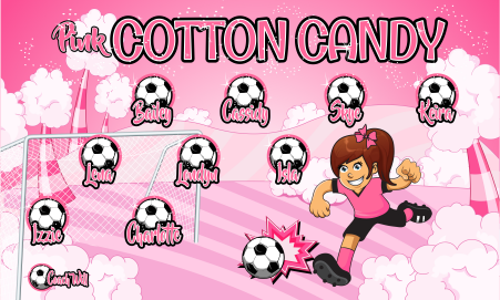 3'x5' Vinyl Banner - Pink Cotton Candy
