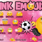 3'x5' Vinyl Banner - Pink Emojis