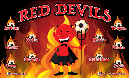 3'x5' Vinyl Banner - Red Devils