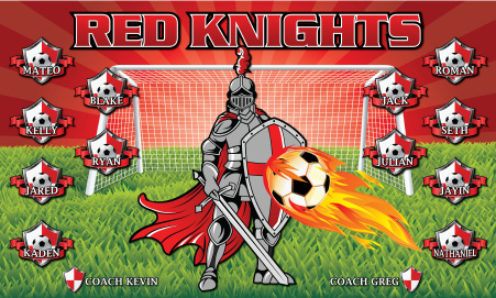 3'x5' Vinyl Banner - Red Knights