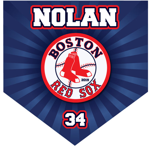 16" x 16" Home Plate Pennant - Red Sox