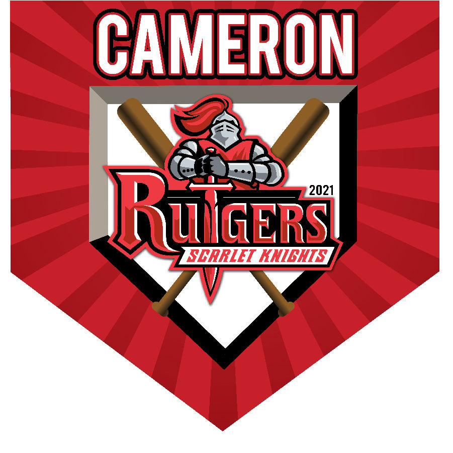 16" x 16" Home Plate Pennant - Rutgers Knights