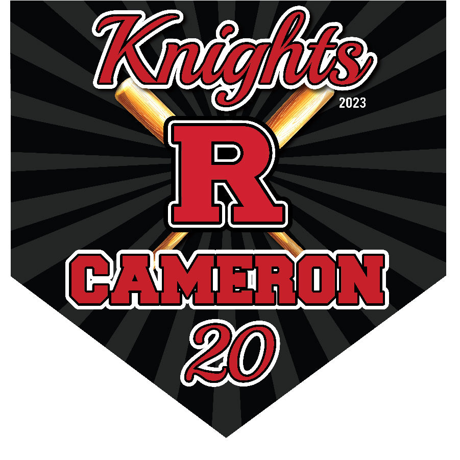 16" x 16" Home Plate Pennant - Rutgers Knights (Bats)