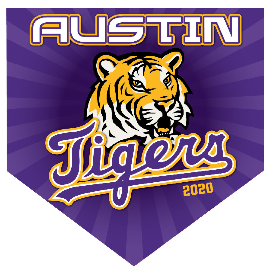 16" x 16" Home Plate Pennant - Tigers