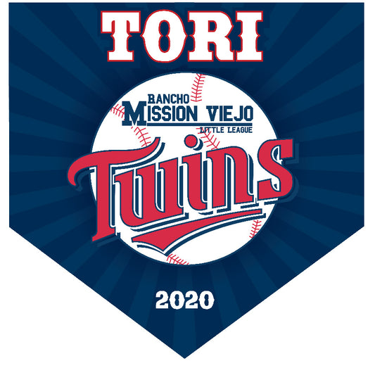 16" x 16" Home Plate Pennant - Twins