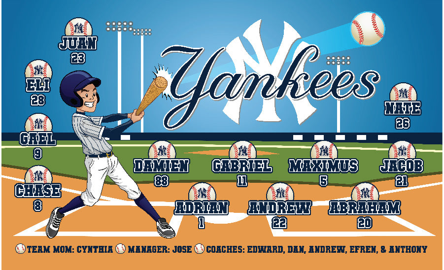 3'x5' Vinyl Banner - Yankees (Field)